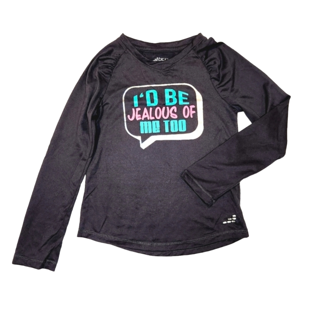 BCG | Girl Small 7 | Soft Gray Athletic - I'd Be Jealous Too - Long Sleeve Shirt